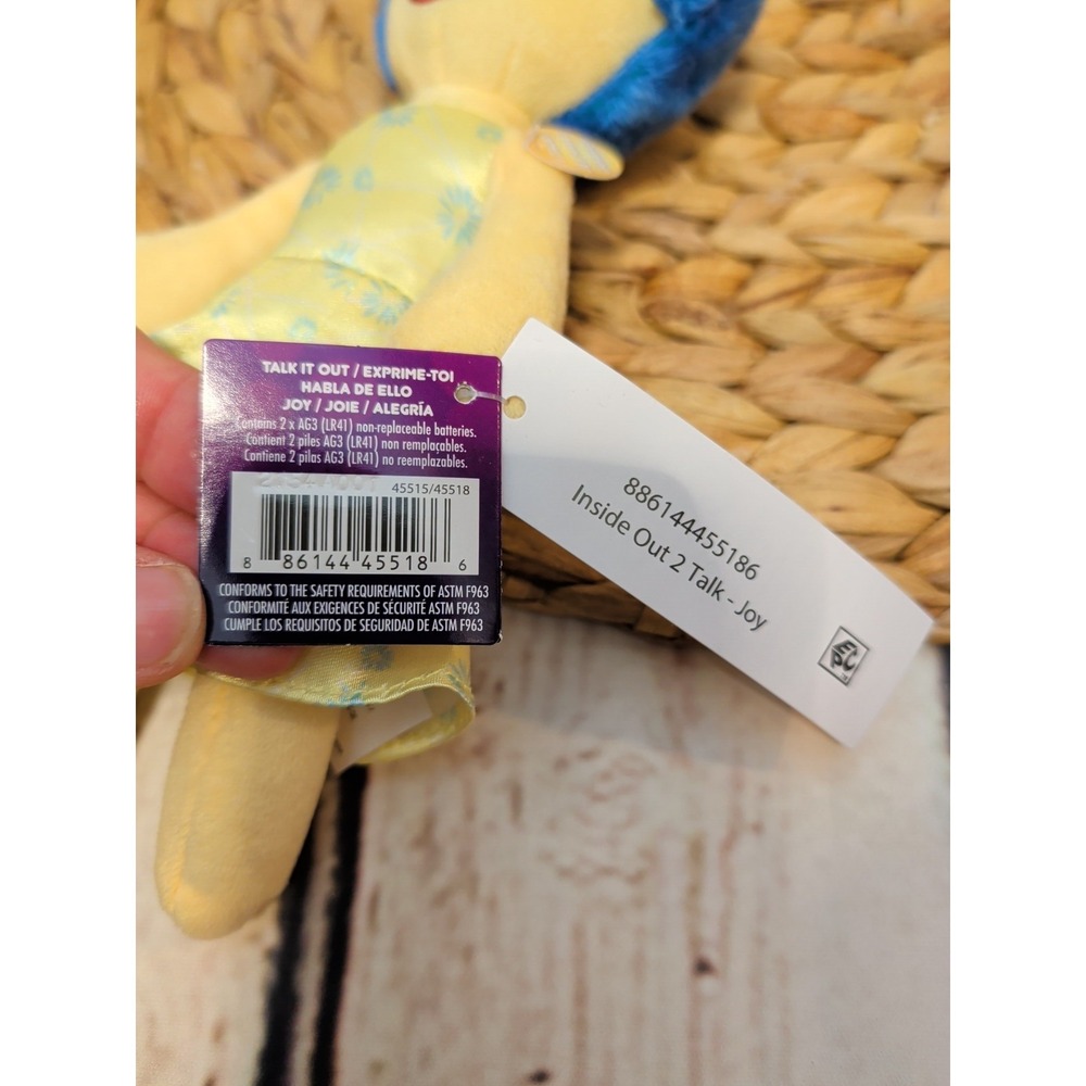 Inside Out 2 Talk It Out Small Plush - Joy, Kids Toys for Ages 3 Up by Just Play - Picture 5 of 5